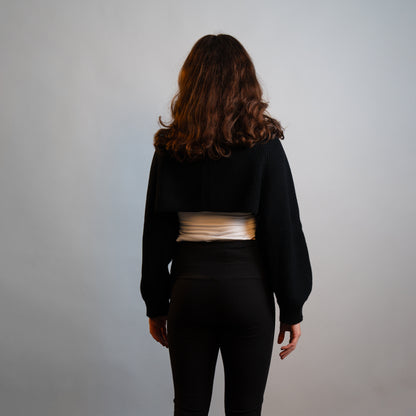 NOIR KNIT CROPPED CARDIGAN